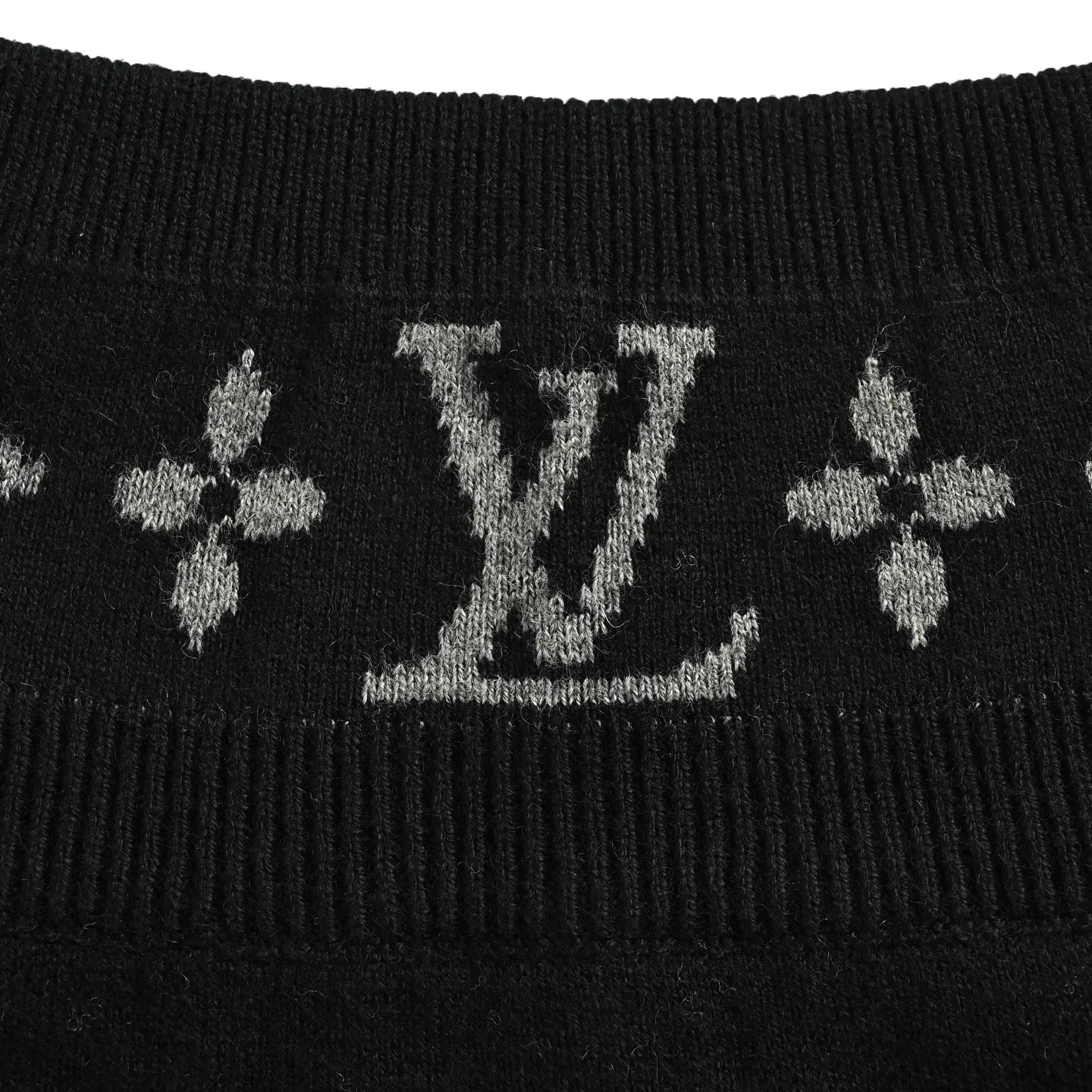 Louis Vuitton/Louis Vuitton jacquard threaded wool zipper jacket
